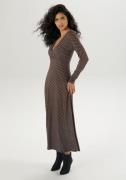 Aniston SELECTED Maxi-jurk met v-halslijn in wikkel-look en onderborst...