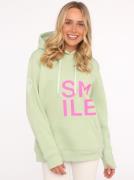 Zwillingsherz Hoodie Alissa met smile-print