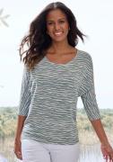 Lascana Shirt met 3/4 mouwen Met modieus zebra-patroon