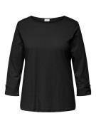 ONLY CARMAKOMA Shirt met 3/4 mouwen CARSLUB 3/4 O-NECK FOLD UP TO JRS ...