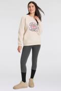 Zwillingsherz Sweatshirt met "wild at heart"-print in leeuwlook en geb...