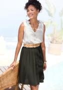 Lascana Zomerjurk met strikjes, strandjurk, casual
