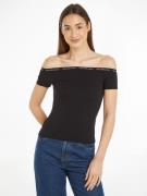 Calvin Klein T-shirt LOGO ELASTIC BARDOT TOP