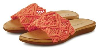 Lascana Slippers Mule, sandaal, open schoen met modieus haakpatroon VE...