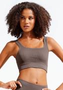 Lascana Crop-top - Seamless Top Naadloos top met ribstructuur