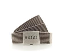 MUSTANG Stoffen riem Gewassen ribband, klem sluiting van mat Zilverkle...