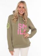 Zwillingsherz Hoodie Alissa met smile-print