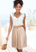 Lascana Zomerjurk met strikjes, strandjurk, casual