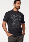 NU 20% KORTING: Man's World T-shirt met print in used look