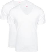 Levi's T-Shirt V-Hals Wit 2-Pack