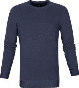 Suitable Respect Pullover Jean Donkerblauw