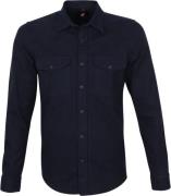 Suitable Melton Overshirt Donkerblauw