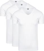 Alan Red Oklahoma T-shirt Stretch Wit (3pack)