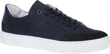 Suitable Nubuck Skave Sneaker Donkerblauw