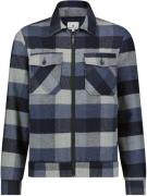 State Of Art Overshirt Wolmix Geruit Donkerblauw