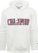 Champion Sweat Hoodie Logo Wit