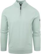 Suitable Half Zip Trui Mintgroen