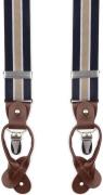 Suitable Luxe Bretels Navy Streep Beige -