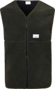 KnowledgeCotton Apparel Vest Teddy Fleece Donkergroen