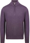 R2 Half Zip Trui Merino Wol Paars