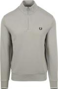 Fred Perry Half Zip Trui Limestone Grijs