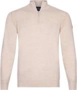 Cavallaro Palio Half Zip Trui Wolmix Ecru