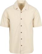 Anerkjendt Short Sleeve Overhemd Leo Linnen Ecru