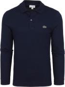 Lacoste Poloshirt Pique Longsleeve Donkerblauw