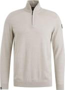 Vanguard Trui Half Zip Melange Ecru