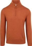 R2 Half Zip Trui Merino Wol Brique