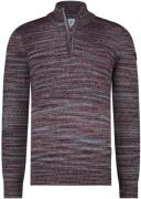 State Of Art Half Zip Trui Melange Bordeaux