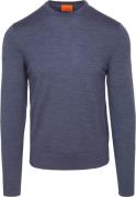 Suitable Merino Pullover Denim Blauw