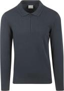 No Excess Pullover Poloshirt Navy