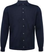 R2 Amsterdam Knitted Pull Shirt Merino Navy