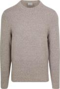 Suitable Pullover Boiled Wool Taupe