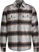 Vanguard Overshirt Brushed Wolblend Ruit Grijs