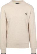 Fred Perry Sweater Logo Limestone Greige