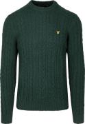 Lyle & Scott Cable Pullover Donkergroen