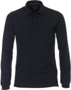 Casa Moda Longsleeve Polo Navy Blauw