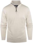 Barbour Trui Half Zip Ecru