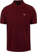 Barbour Tartan Pique Polo Bordeaux