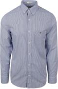 Gant Poplin Banker Overhemd Streep Blauw