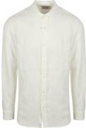 Scotch and Soda Linnen Mao Overhemd Wit