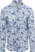 Desoto Overhemd Print Bloem Blauw