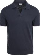 Suitable Polo Riva Linnen Navy