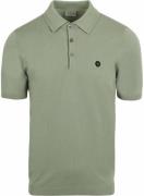 No Excess Knitted Poloshirt Groen