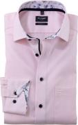 Olymp Luxor Overhemd Structure Roze