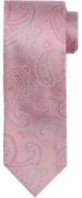 Suitable Stropdas Zijde Paisley Roze -