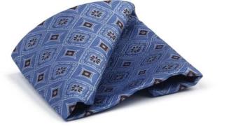 Suitable Zijde Pochet Print Blauw -