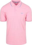 Sun68 Poloshirt Small Stripe Collar Lichtroze